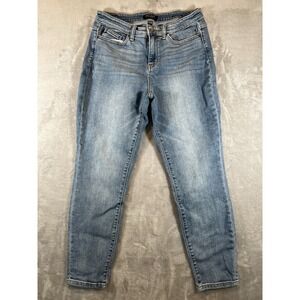 Judy Blue Jeans Slim Fit Womens 9/29 Blue Distressed Stretch Denim JB82176MD